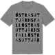 Mid Heather Gray t-shirt med Östra Suttjärnsfall ordlek t-shirt