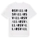 White t-shirt med Osvalla ordlek t-shirt