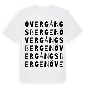 Övergångsbergen ordlek t-shirt – ekologisk bomull t-shirt från Pinshirt
