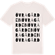 Vintage White t-shirt med Övra gården ordlek t-shirt