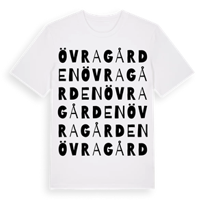 Övra gården ordlek t-shirt – ekologisk bomull t-shirt från Pinshirt