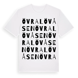 Övra Lövåsen ordlek t-shirt – ekologisk bomull t-shirt från Pinshirt