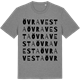 Mid Heather Gray t-shirt med Övra Vesta ordlek t-shirt