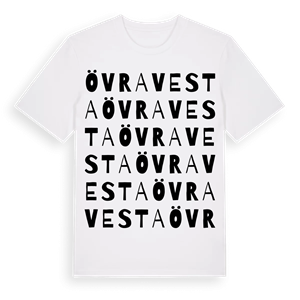 Övra Vesta ordlek t-shirt – ekologisk bomull t-shirt från Pinshirt