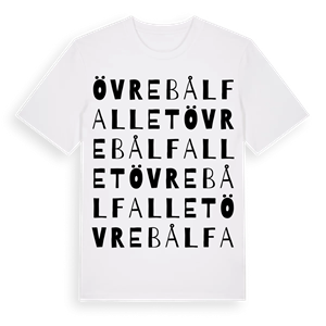 Övre Bålfallet ordlek t-shirt – ekologisk bomull t-shirt från Pinshirt