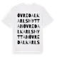 White t-shirt med Övre Dalkarlshyttan ordlek t-shirt