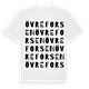 White t-shirt med Övre Forsen ordlek t-shirt