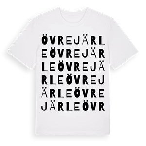 Övre Järle ordlek t-shirt – ekologisk bomull t-shirt från Pinshirt