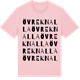 Pink Cotton t-shirt med Övre Knalla ordlek t-shirt