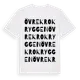 White t-shirt med Övre Krokryggen ordlek t-shirt