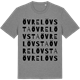 Mid Heather Gray t-shirt med Övre Lövsta ordlek t-shirt