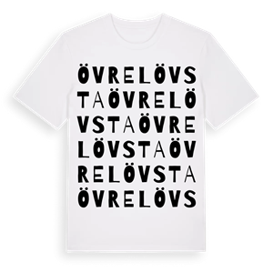 Övre Lövsta ordlek t-shirt – ekologisk bomull t-shirt från Pinshirt