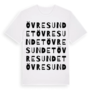 Övre Sundet ordlek t-shirt – ekologisk bomull t-shirt från PinShirt