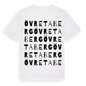 Övre Taberg ordlek t-shirt – ekologisk bomull t-shirt från Pinshirt