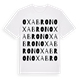 White t-shirt med Oxabron ordlek t-shirt