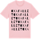 Pink Cotton t-shirt med Oxafallet ordlek t-shirt
