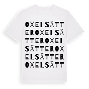 Oxelsätter ordlek t-shirt – ekologisk bomull t-shirt från Pinshirt
