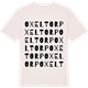 Vintage White t-shirt med Oxeltorp ordlek t-shirt