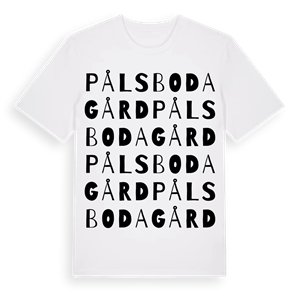 Pålsboda gård ordlek t-shirt – ekologisk bomull t-shirt från Pinshirt
