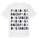 White t-shirt med Paradisängen ordlek t-shirt