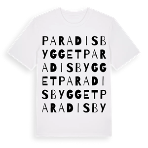 Paradisbygget ordlek t-shirt – ekologisk bomull t-shirt från Pinshirt