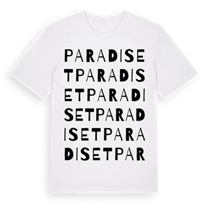 Paradiset ordlek t-shirt – ekologisk bomull t-shirt från Pinshirt