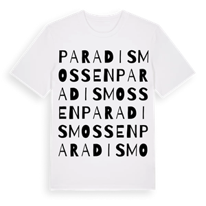 Paradismossen ordlek t-shirt – ekologisk bomull t-shirt från Pinshirt