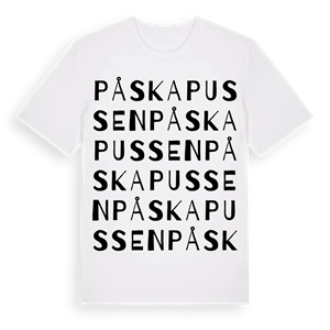 Påskapussen ordlek t-shirt – ekologisk bomull t-shirt från Pinshirt