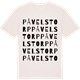 Vintage White t-shirt med Påvelstorp ordlek t-shirt