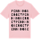 Pink Cotton t-shirt med Penningberget ordlek t-shirt