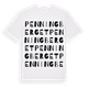 White t-shirt med Penningberget ordlek t-shirt