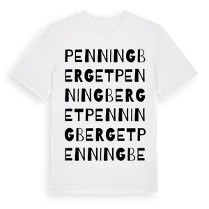 Penningberget ordlek t-shirt – ekologisk bomull t-shirt från Pinshirt