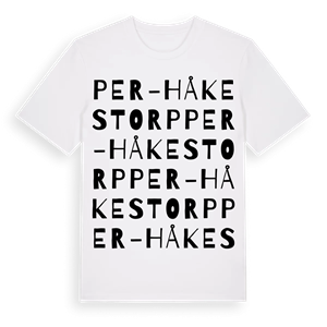 Per-Håkestorp ordlek t-shirt – ekologisk bomull t-shirt från Pinshirt