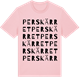 Pink Cotton t-shirt med Perskärret ordlek t-shirt