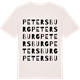 Vintage White t-shirt med Petersburg ordlek t-shirt