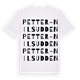 White t-shirt med Petter-Nilsudden ordlek t-shirt