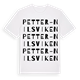 White t-shirt med Petter-Nilsviken ordlek t-shirt