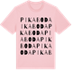 Pink Cotton t-shirt med Pikaboda ordlek t-shirt