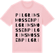 Pink Cotton t-shirt med Pilgrimsmossen ordlek t-shirt