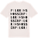 Vintage White t-shirt med Pilgrimsmossen ordlek t-shirt