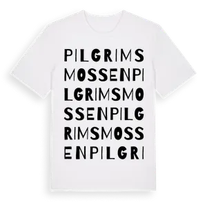 Pilgrimsmossen ordlek t-shirt – ekologisk bomull t-shirt från Pinshirt