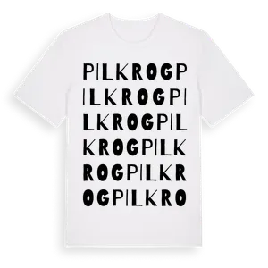 Pilkrog ordlek t-shirt – ekologisk bomull t-shirt från Pinshirt