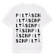 White t-shirt med Piltåsen ordlek t-shirt