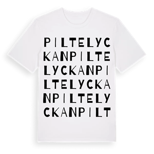 Piltelyckan ordlek t-shirt – ekologisk bomull t-shirt från Pinshirt