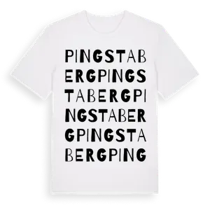 Pingstaberg ordlek t-shirt – ekologisk bomull t-shirt från Pinshirt