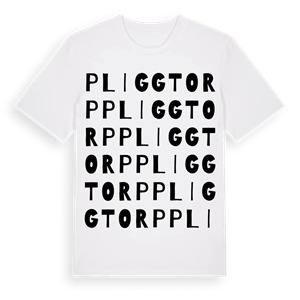 Pliggtorp ordlek t-shirt – ekologisk bomull t-shirt från Pinshirt