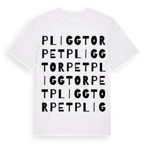 Pliggtorpet ordlek t-shirt – ekologisk bomull t-shirt från Pinshirt