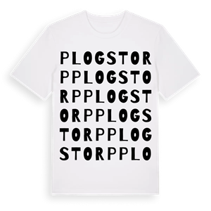 Plogstorp ordlek t-shirt – ekologisk bomull t-shirt från Pinshirt