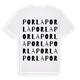 White t-shirt med Porla ordlek t-shirt