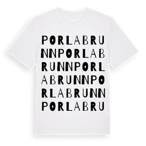 Porla brunn ordlek t-shirt – ekologisk bomull t-shirt från Pinshirt